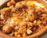 Foto del paso 7 de la receta: Huevos a la Flamenca con Migas y Chistorra