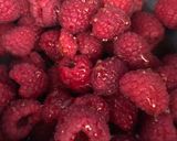 A picture of step 1 of Raspberry chia not-jam - vegan.