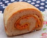 Hình bước làm 8 của món BÁNH MÌ cuộn trứng-ruốc gà