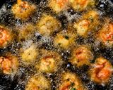 A picture of step 4 of Crispy tangy and spicy pink lentil fritters (masoor dal pakoda).