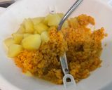 Une image de l'étape 8 de Purée de pommes de terre rouges et lentilles corail.