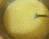 A picture of step 2 of Sago/Sabudana Kheer.