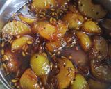 A picture of step 4 of Amla sweet pickle.