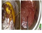 Foto langkah ke 6 dari resep Bolu Pandan Coklat Kukus No Mixer.