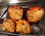 Une image de l'étape 8 de Poivrons bicolores farcis au flan de légumes et parmesan.