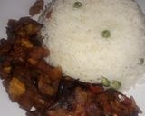 A picture of step 5 of White rice and gizdodo sauce.