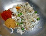 A picture of step 2 of Jhunka (Maharashtrian Zunka).
