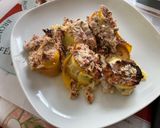 Une image de l'étape 16 de Roulés de courgettes jaunes au chèvre frais, ciboulette et jambon.