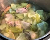 電鍋芥菜心雞湯。刈菜長年菜的食譜步驟3照片