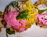 A picture of step 3 of Colourful fireless vegetable canapes chat.