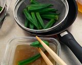 A picture of step 2 of Japanese Okra Pickles.