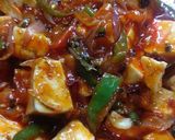 A picture of step 3 of Kolhapuri paneer.