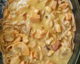 Foto del paso 6 de la receta: Tallarines integrales con crema de pollo y hongos