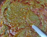 A picture of step 5 of Sarson ka Saag with Makki di Roti.