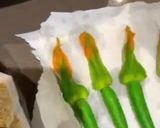 A picture of step 5 of Squash blossoms (Stuffed with tofu and sesame filling).
