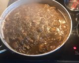 A picture of step 5 of One pot minced steak and mushroom potato topped pie.