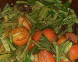 A picture of step 3 of Cluster beans bhaji.