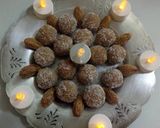 A picture of step 8 of Chhuara laddu (dry dates laddu).