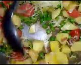A picture of step 5 of Vegetables rice.