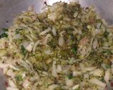 A picture of step 2 of Moong palak chilla.