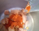 A picture of step 1 of Tikka roll.