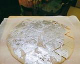A picture of step 3 of Kaju katli.