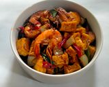 Foto langkah ke 6 dari resep Tumis Udang Tahu.