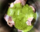 A picture of step 1 of Green Mutton Curry.