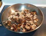 A picture of step 2 of Savory Chicken and Mushroom Crepe Filling.