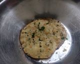 A picture of step 5 of Juwar atta and methi green garlic puri.