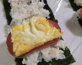 A picture of step 2 of Okinawa Spam and Egg Onigiri.