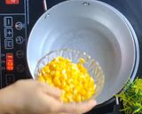 A picture of step 1 of Masala corn Street style.