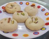 A picture of step 7 of Nankhatai.