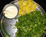 A picture of step 1 of Malayi methi aloo.