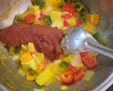 A picture of step 3 of Kadhai Paneer my style.