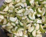 A picture of step 1 of Kantola sabji.