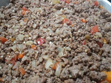 Pastel de carne, papas y zanahorias.u
