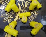 A picture of step 5 of Kesar Mava roll.