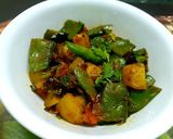 A picture of step 3 of Flat Beans and Potato Sabzi.
