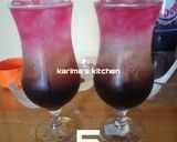 A picture of step 6 of Pink Layered ribena mocktail.