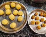 A picture of step 5 of Rakhi Special - Coconut Ladoo with Gulkand-Dryfruits Stuffing.