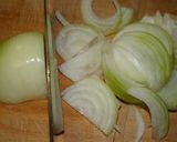 Hagymában sült csirke almaszósszal recept fázis 1 fotója