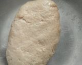 A picture of step 2 of 2 layered Roti (Bepadi Roti).