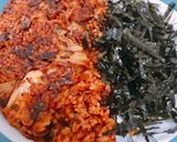 Foto langkah ke 9 dari resep Nasi Goreng Kimchi (Kimchi Bokkeumbap with Cheese).