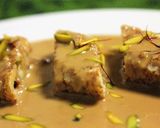A picture of step 8 of Patishapta Pithe in Caramelised Rabri.