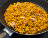 Foto del paso 4 de la receta: Frittata de arroz con atún y champiñones