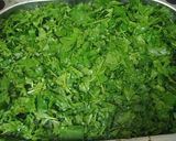 A picture of step 2 of Palak gosht.