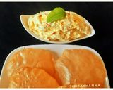 A picture of step 3 of Kesar Mishri Srikhand.