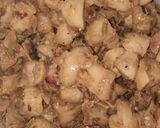 A picture of step 4 of Achari Mushroom.