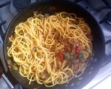Foto del paso 5 de la receta: Spaghetti, con vegetales y camarones